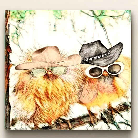 "Beverly Treebillies", Signed&Numbered Original Artwork By MalloryJane, 16"x16" - Picture 1 of 4